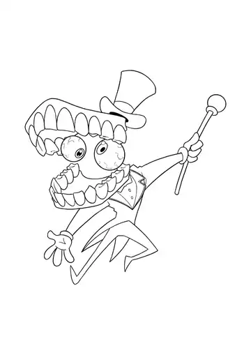 The Amazing Digital Circus Caine coloring page