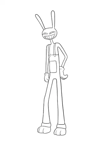 The Amazing Digital Circus Jax coloring page