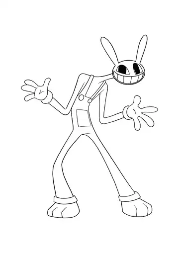 The Amazing Digital Circus Jax coloring page