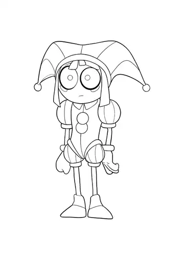 The Amazing Digital Circus Pomni coloring page
