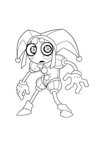 The Amazing Digital Circus Pomni coloring page