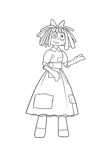 The Amazing Digital Circus Ragatha coloring page