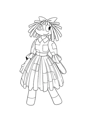 The Amazing Digital Circus Ragatha coloring page