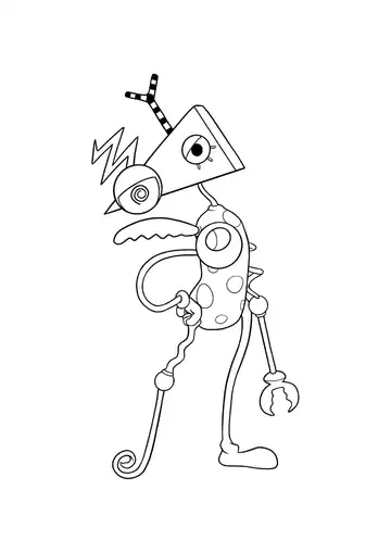 The Amazing Digital Circus Zooble coloring page