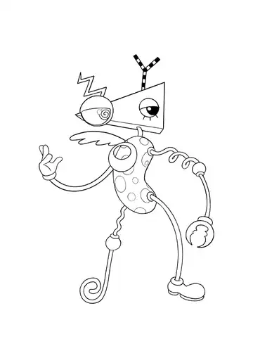 The Amazing Digital Circus Zooble coloring page