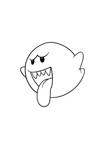 Super Mario Bros. Boo coloring page