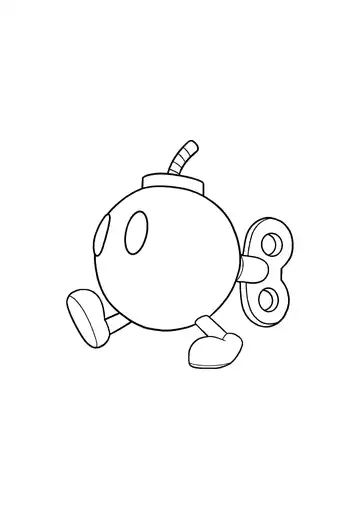 Super Mario Bros. Bop-Omb coloring page