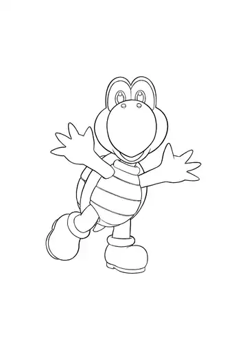 Super Mario Bros. Koopa Troopa coloring page