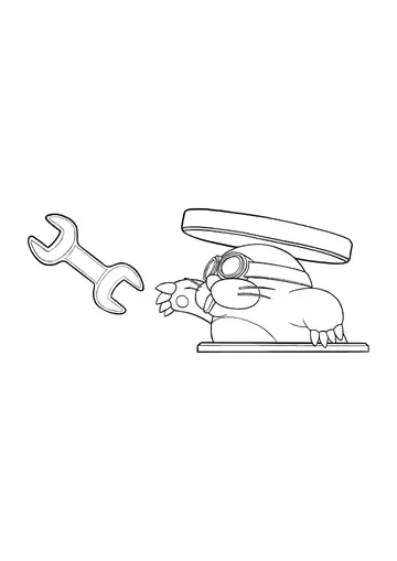 Super Mario Bros. Monty Mole coloring page