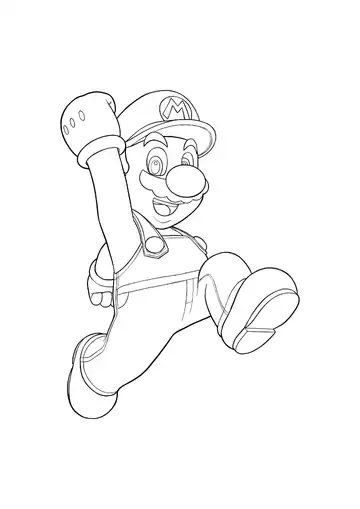Super Mario Bros. Super Mario coloring page