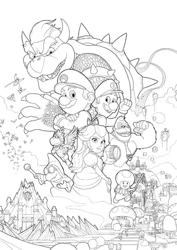 Super Mario Bros. Movie Poster coloring page