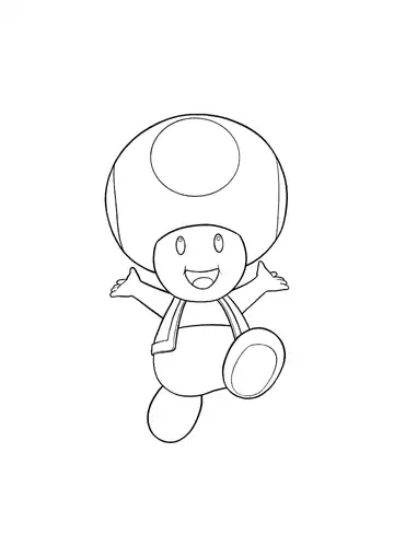 Super Mario Bros. Toad coloring page