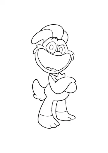Poppy Playtime Chapter 3 Smiling Critters KickinChicken coloring page