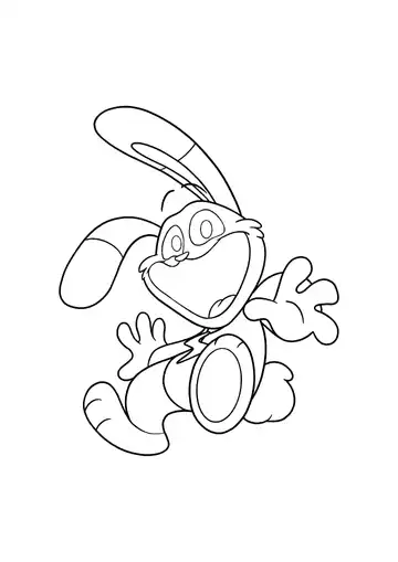 Poppy Playtime Chapter 3 Smiling Critters Hoppy Hopscotch coloring page