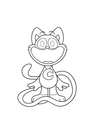 Poppy Playtime Chapter 3 Smiling Critters CatNap coloring page