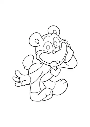 Poppy Playtime Chapter 3 Smiling Critters Bobby BearHug coloring page