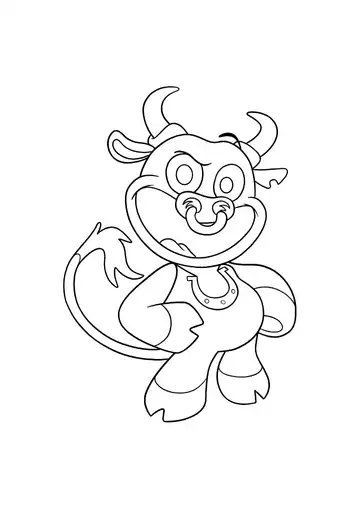 Poppy Playtime Chapter 4 Rejected Critters Bully Bullito coloring page