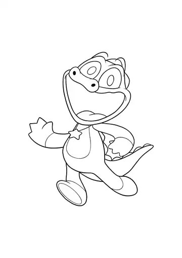 Poppy Playtime Chapter 4 Rejected Critters Crocky Rocky coloring page