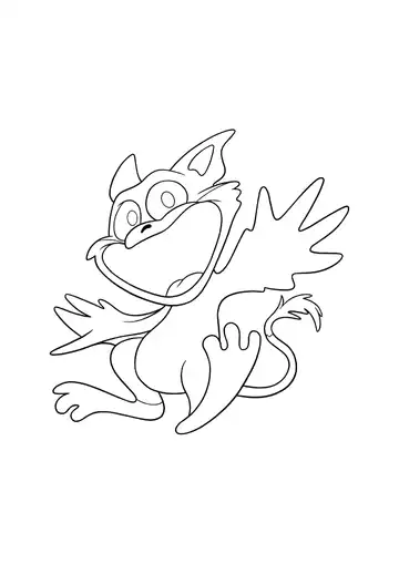 Poppy Playtime Chapter 4 Rejected Critters Griffy Gingers coloring page