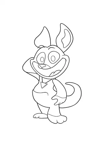 Poppy Playtime Chapter 4 Rejected Critters Riddle Roo coloring page