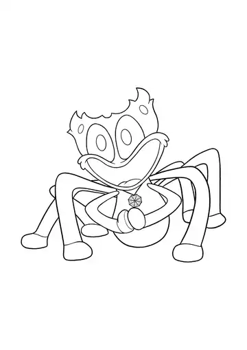 Poppy Playtime Chapter 4 Rejected Critters Snidey Spidey coloring page