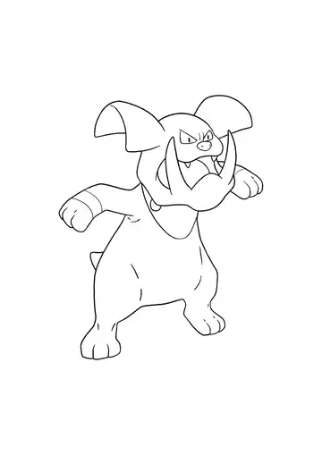 Pokémon Granbull coloring page