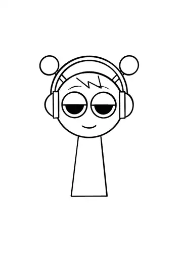 Incredibox Sprunki Oren coloring page