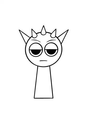 Incredibox Sprunki Raddy coloring page