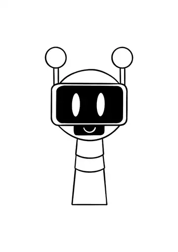 Incredibox Sprunki Fun Bot coloring page