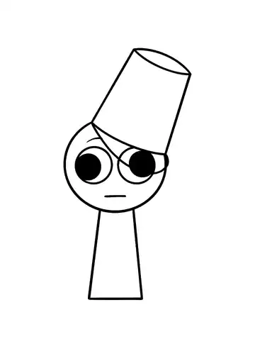 Incredibox Sprunki brud coloring page