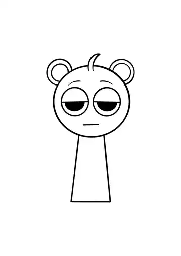 Incredibox Sprunki Sky coloring page