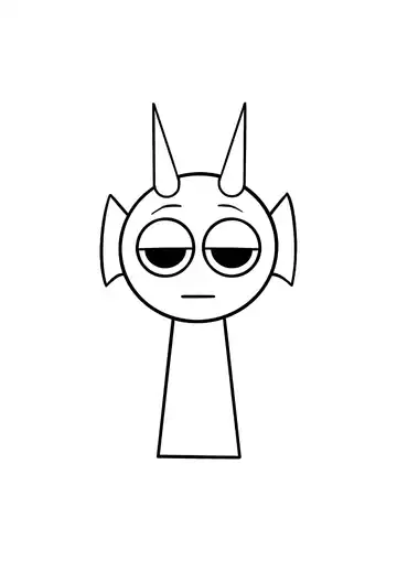 Incredibox Sprunki Durple coloring page