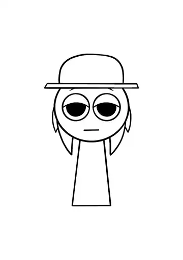 Incredibox Sprunki Tunner coloring page