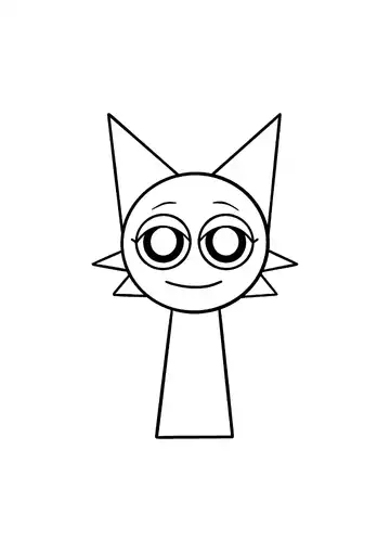Incredibox Sprunki Wenda coloring page
