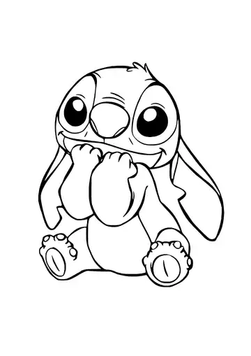 Lilo & Stitch – Excited Stitch coloring page