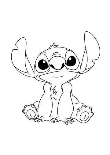 Lilo & Stitch – Smug Stitch coloring page