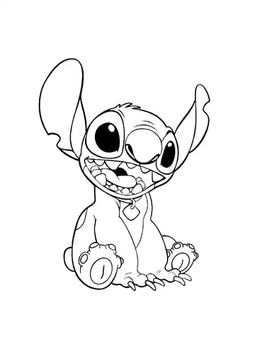 Lilo & Stitch – Stitch’s Big Grin coloring page