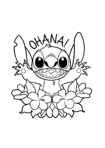Lilo & Stitch – Ohana Means Family coloring page