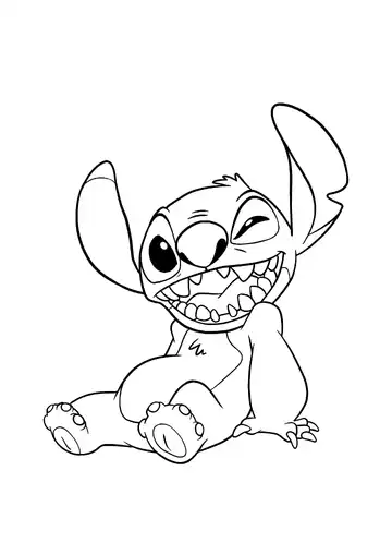 Lilo & Stitch – Laughing Stitch coloring page