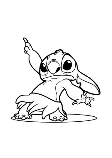 Lilo & Stitch - Hula Dance Stitch coloring page
