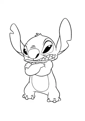 Lilo & Stitch - Angry Stitch coloring page