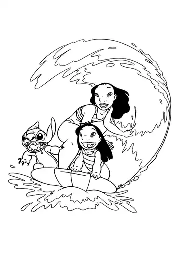 Lilo & Stitch – Surf’s Up Adventure coloring page