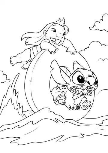 Lilo & Stitch – Ocean Adventure coloring page