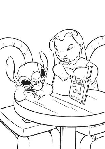 Lilo & Stitch – Picture Book Time coloring page