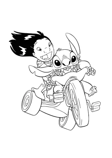 Lilo & Stitch – Wild Ride coloring page