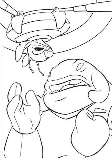Lilo & Stitch – Gantu trying to capture Stitch coloring page