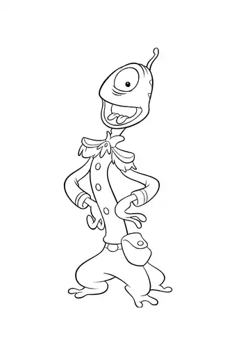 Lilo & Stitch – Pleakley in Earth disguise coloring page