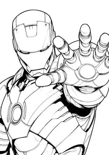 Iron Man Repulsor Blast coloring page