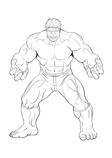The incredible Hulk coloring page