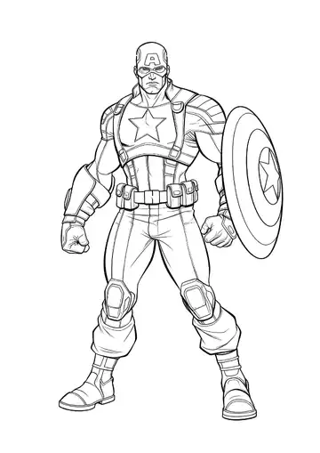Captain America coloring page